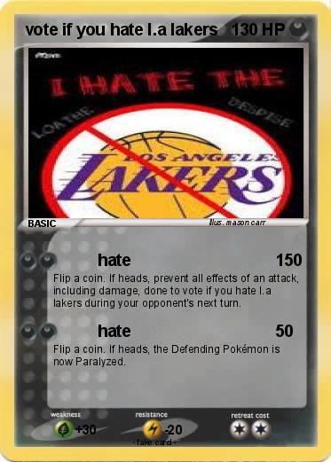 Pokemon vote if you hate l.a lakers