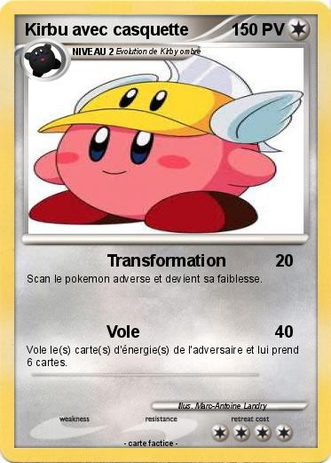 Pokemon Kirbu avec casquette