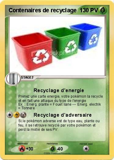 Pokemon Contenaires de recyclage