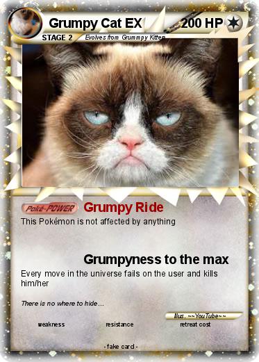 Pokemon Grumpy Cat EX