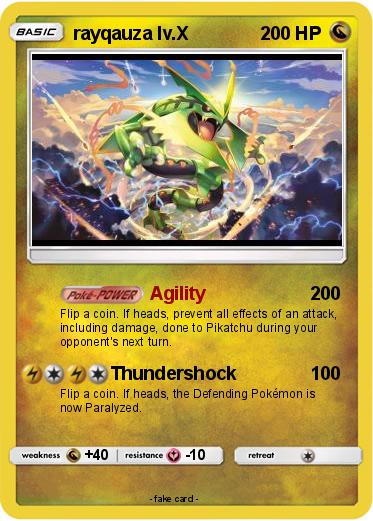 Pokemon rayqauza lv.X