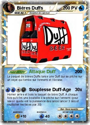 Pokemon Bières Duffs