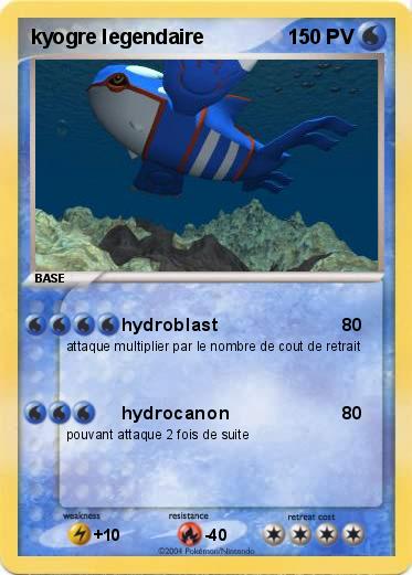 Pokemon kyogre legendaire