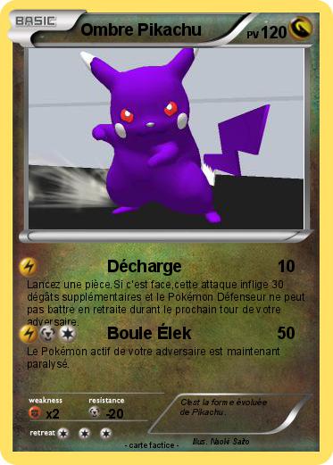 Pokemon Ombre Pikachu