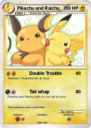Pokemon Pikachu and Raichu