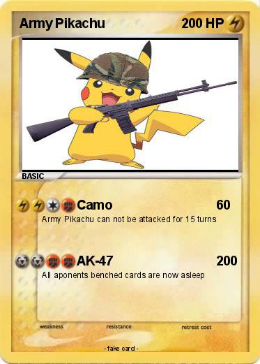 Pokemon Army Pikachu