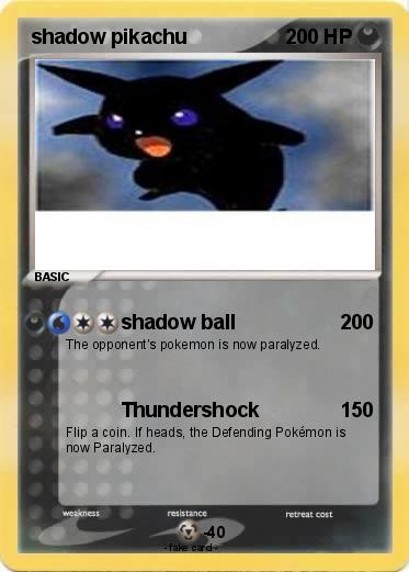 Pokemon shadow pikachu