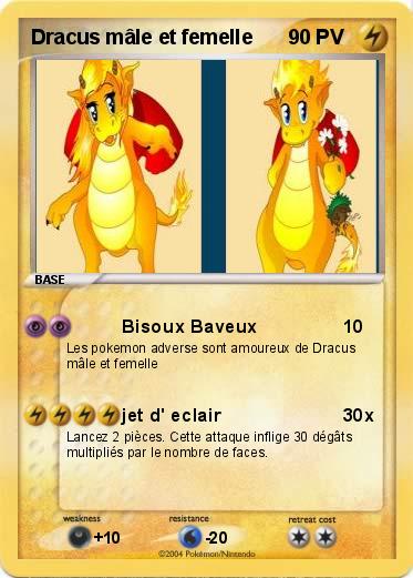 Pokemon Dracus mâle et femelle