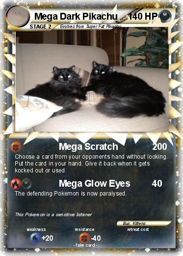 Pokemon Mega Dark Pikachu