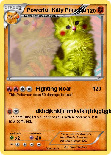 Pokemon Powerful Kitty Pikachu
