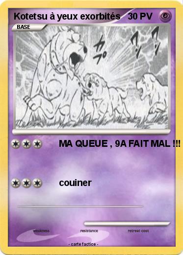 Pokemon Kotetsu à yeux exorbités