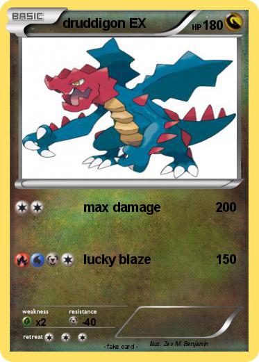 Pokemon druddigon EX