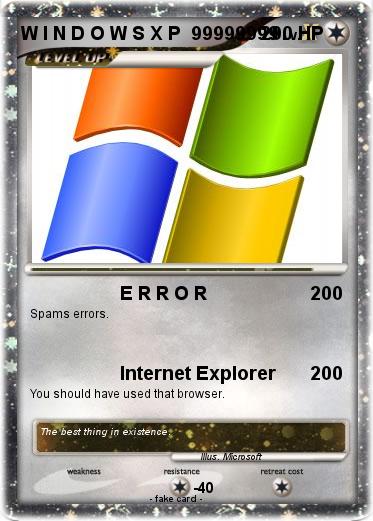 Pokemon W I N D O W S X P  99999999