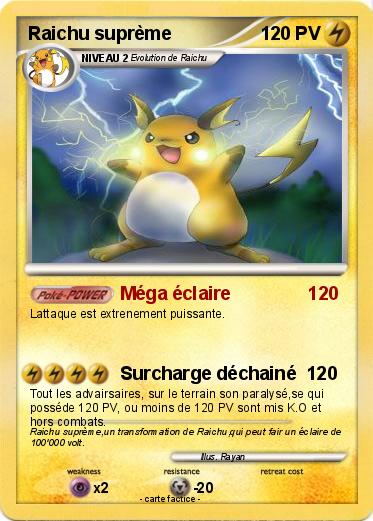 Pokemon Raichu suprème