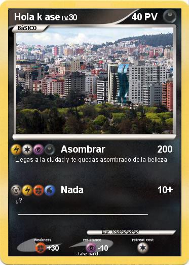 Pokemon Hola k ase