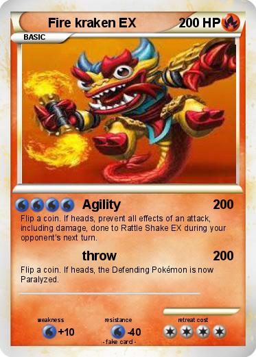 Pokemon Fire kraken EX