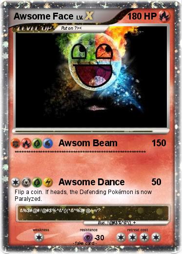 Pokemon Awsome Face
