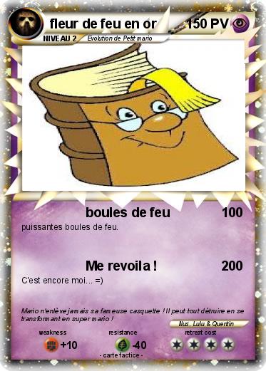 Pokemon fleur de feu en or