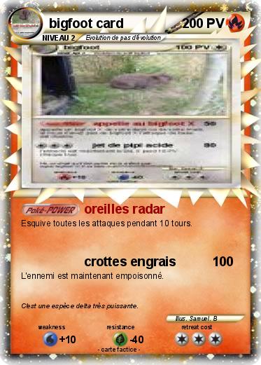 Pokemon bigfoot card