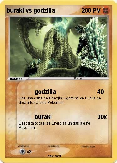 Pokemon buraki vs godzilla