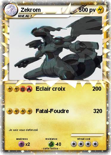 Pokemon Zekrom                         500 pv