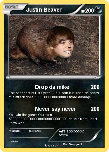 Pokemon Justin Beaver