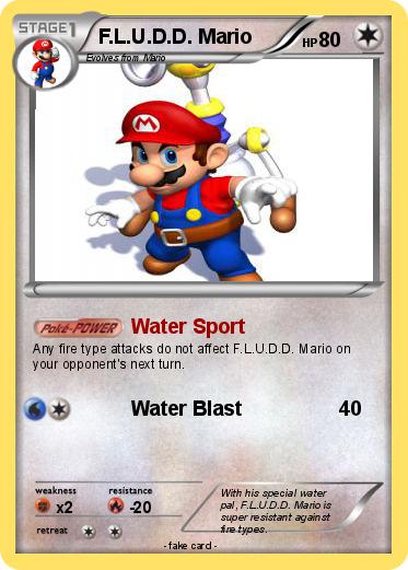 Pokemon F.L.U.D.D. Mario