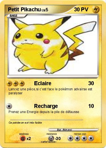 Pokemon Petit Pikachu