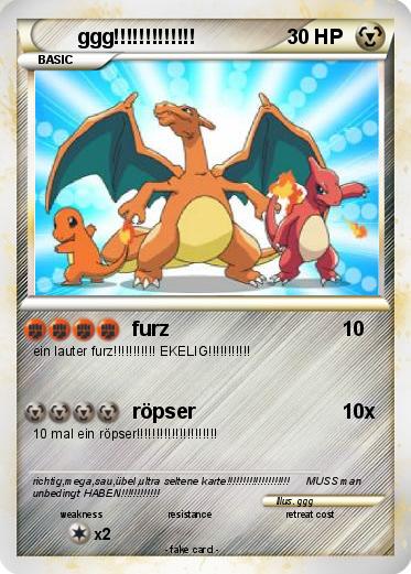 Pokémon Glumanda u s E - furz - My Pokemon Card