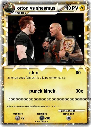Pokemon orton vs sheamus
