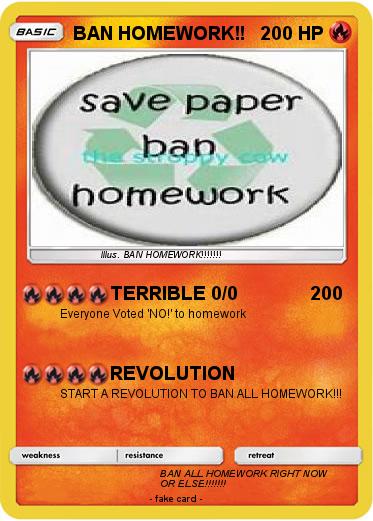 Pokemon BAN HOMEWORK!!