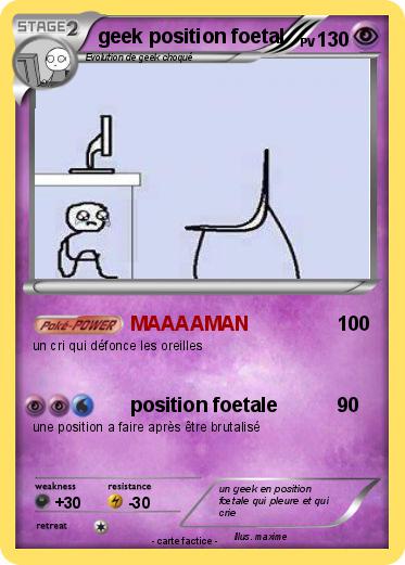 Pokemon geek position foetal