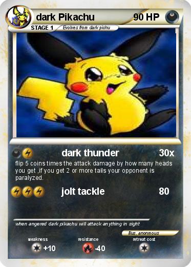 Pokemon dark Pikachu