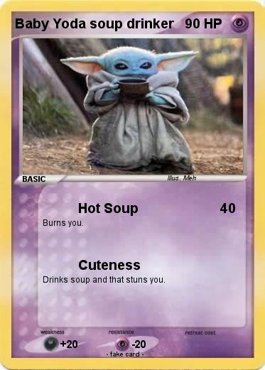 Pokemon Baby Yoda soup drinker