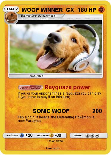 Pokemon WOOF WINNER  GX