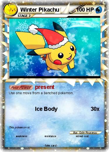 Pokemon Winter Pikachu