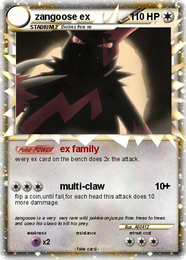 Pokemon zangoose ex
