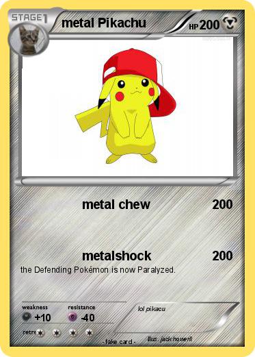 Pokemon metal Pikachu