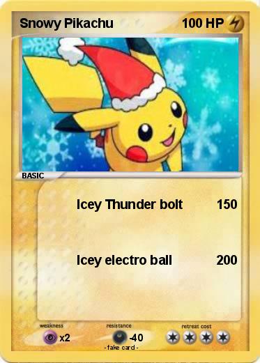 Pokemon Snowy Pikachu