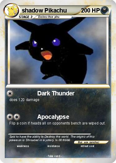 Pokemon shadow Pikachu