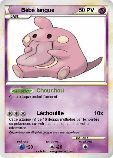 Pokemon Bébé langue