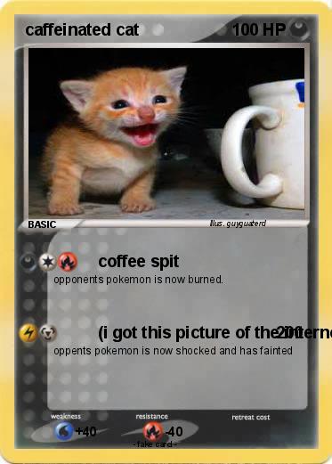 Pokemon caffeinated cat