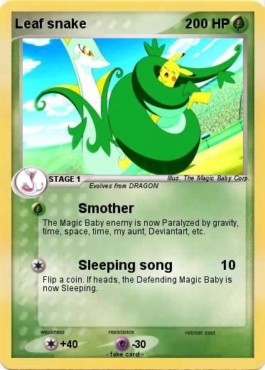 Pokemon Leaf snake