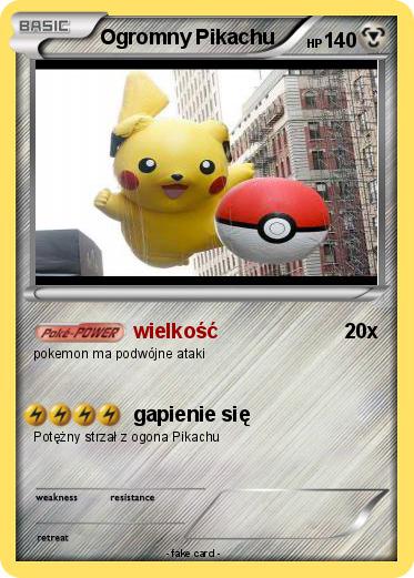 Pokemon Ogromny Pikachu