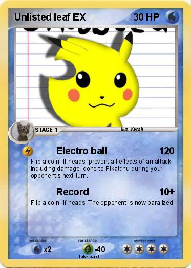 Pokemon Unlisted leaf EX