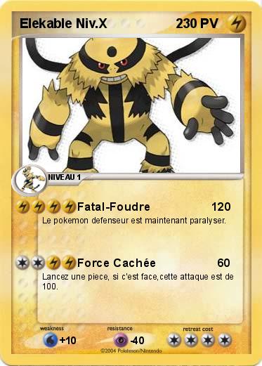 Pokemon Elekable Niv.X                   2