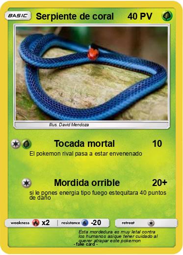 Pokemon Serpiente de coral
