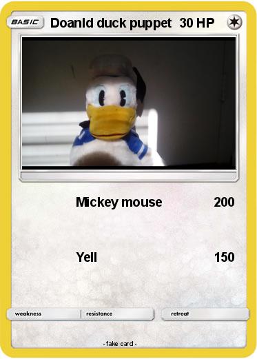 Pokemon Doanld duck puppet