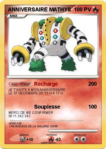 Pokemon ANNIVERSAIRE MATHYS