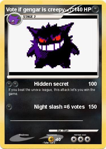 Pokemon Vote if gengar is creepy
